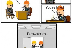 Excavator job interview.